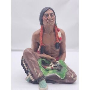 1985 Universal Statuary  Native American Statue Hand Painted 423